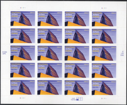 # 3838 (2004) Air Force Academy - Pane, MNH