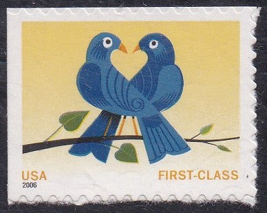 # 3976a (2006) Love, Blue Birds - Bklt sgl, MNH