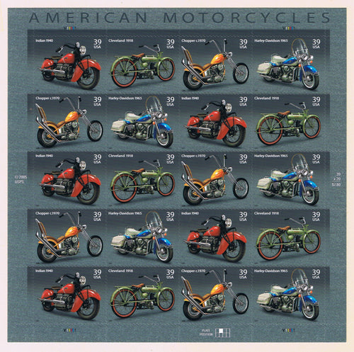 # 4085-88 (2006) Motorcycles - Pane, MNH