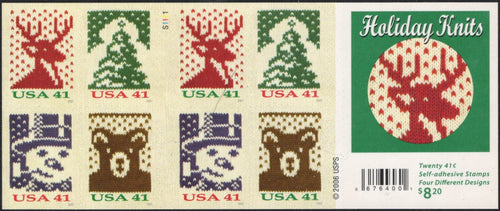 # 4214a (2007) Christmas Knits - BKLT/20, MNH