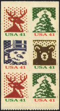 # 4214c (2007) Christmas Knits - Bklt pane/6, MNH