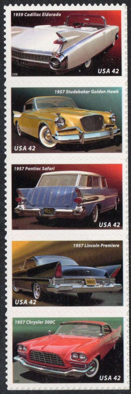 # 4353-57 (2008) 1950's Autos - V Strip/5, MNH