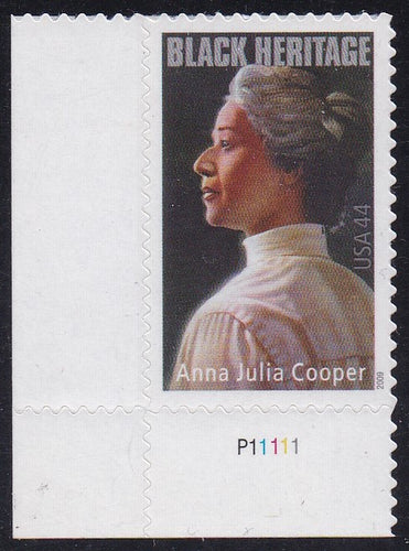 # 4408 (2009) Anna Julia Cooper - Plt sgl, LL #P11111, MNH