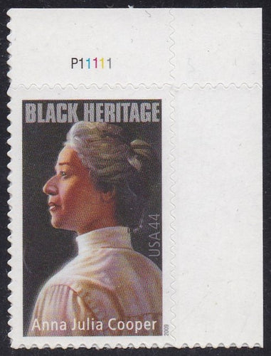 # 4408 (2009) Anna Julia Cooper - Plt sgl, UR #P11111, MNH