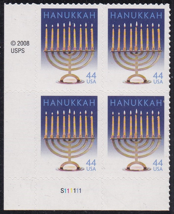 # 4433 (2009) Hanukkah - PB, LL #S111111, MNH