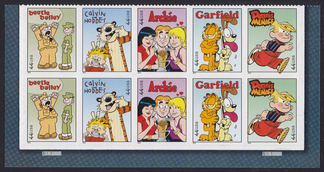 # 4467-71 (2010) Sunday Funnies - PB/10, B #S111111111, MNH