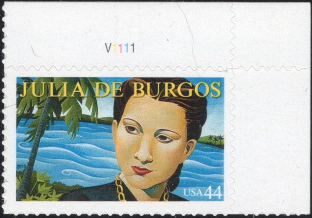 # 4476  (2010) Julia de Burgos - Plt sgl, UR #V1111, MNH