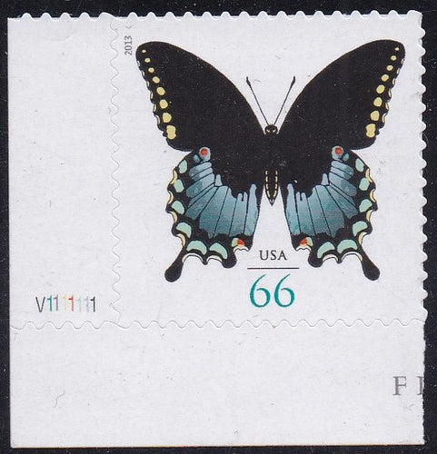 # 4736 (2013) Swallowtail Butterfly - Plt sgl, LL #V1111111, MNH