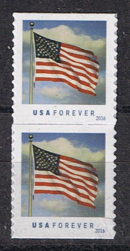 #5052 (2016) Flag with Clouds (SSP) - Coil Vertical pr, MNH