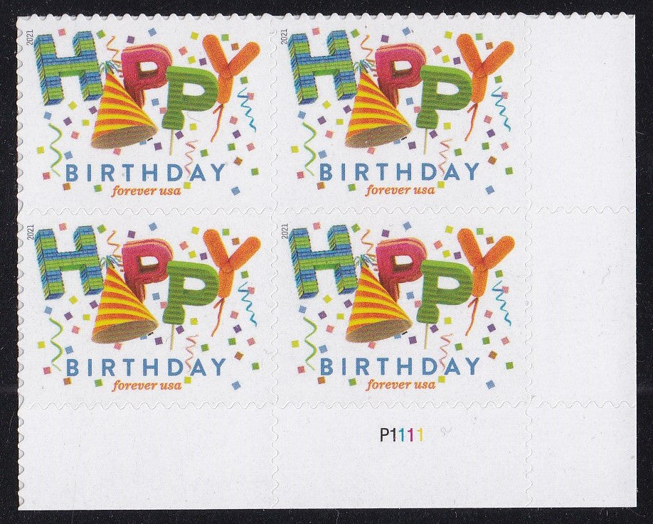 # 5635 (2021) Happy Birthday - PB, LR # P1111, MNH