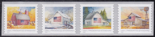 # 5684-87 (2022) Flags on Barns - Coil strip/4, MNH