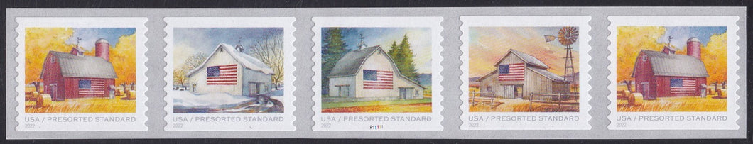 # 5684-87 (2022) Flags on Barns - PS/5, #P11111, MNH