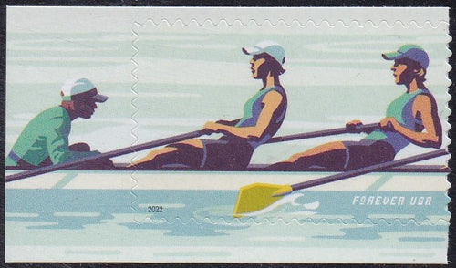# 5696 (2022) Rowing - Blue sgl with margin, MNH