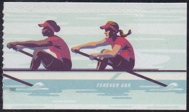 # 5695 (2022) Rowing - Red sgl with margin, MNH
