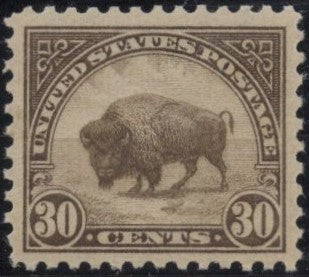 # 569 (1923) American Buffalo - Sgl, XF MNH