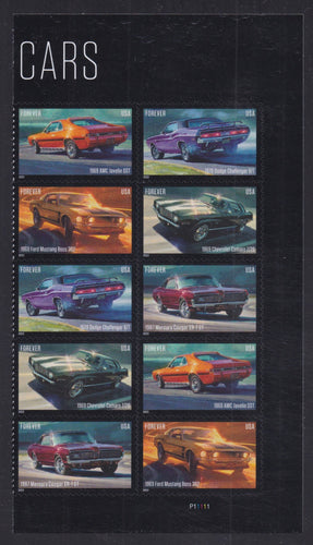 # 5715-19 (2022) Pony Cars - PB/10, Right #P11111, MNH