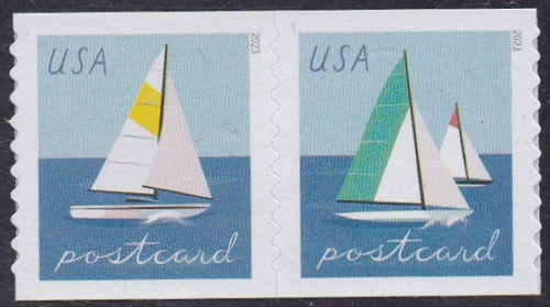 # 5749-50 (2023) Sailboats - Coil pr, MNH