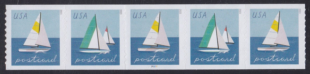 # 5749-50 (2023) Sailboats - PS/5, #P1111, MNH