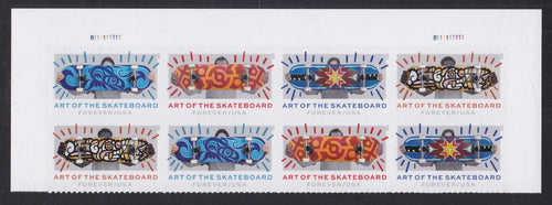# 5763-66 (2023) Skateboard Art - PB/8, T #B111111111, MNH