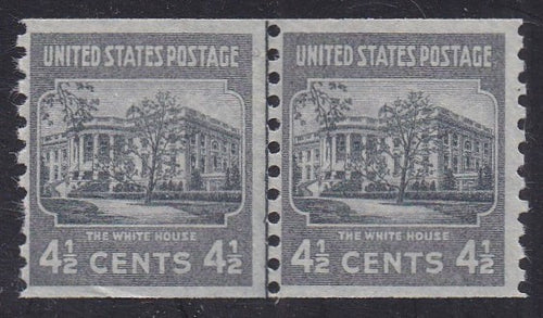 # 844 (1939) White House - Coil LP, H, F MNH [1]