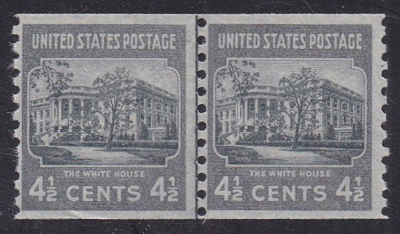 # 844 (1939) White House - Coil LP, H, F MNH [1]