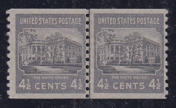 # 844 (1939) White House - Coil LP, H, F MNH [5]