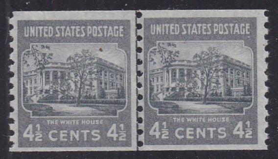 # 844 (1939) White House - Coil LP, H, FVF MNH [2]