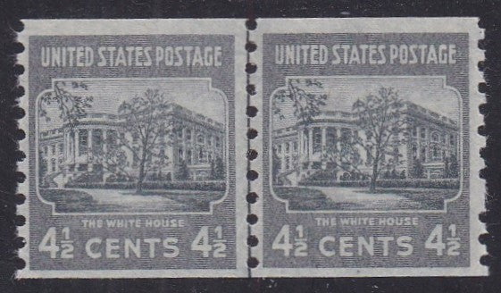 # 844 (1939) White House - Coil LP, H, FVF MNH [4]