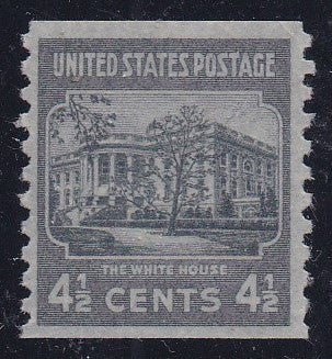 # 844 (1939) White House - Coil sgl, H, VF MNH