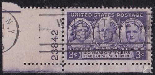 # 959 (1948) Progress of Women - Plt sgl, LL #23842, Used
