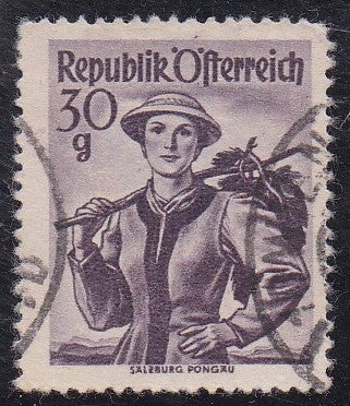 Austria # 527 (1950) Austrian Costumes - Sgl, Used