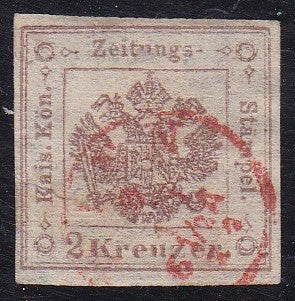Austria # PR2 (1859) Coat of Arms - Sgl, Used