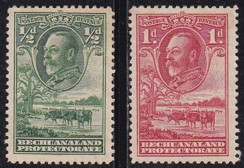 Bechuanaland Protectorate # 105-06 (1932) Cattle - Sgls, Set/2, MH