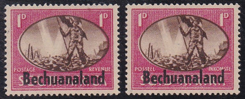 Bechuanaland Protectorate # 137a-b (1945) Cattle - Sgls, Set/2, MNH