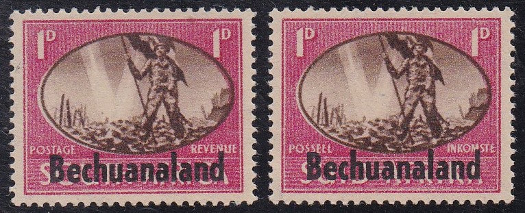 Bechuanaland Protectorate # 137a-b (1945) Cattle - Sgls, Set/2, MNH