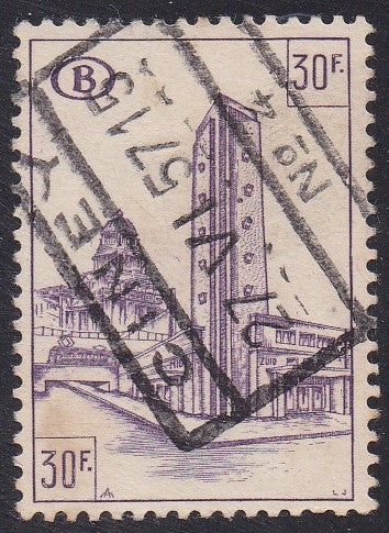 Belgium # Q356 (1953) Train Station - Sgl, Used