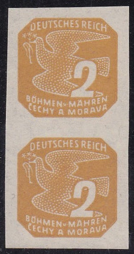 Bohemia & Moravia # P11 (1943) Bird - Pair, MNH