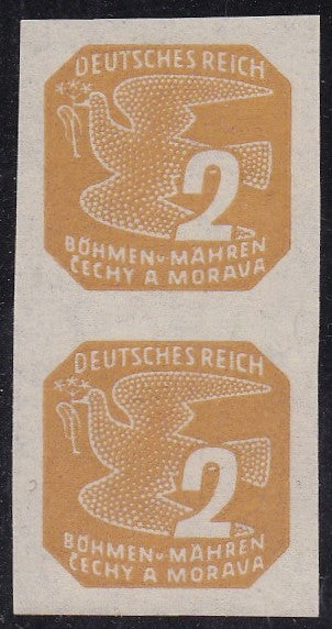 Bohemia & Moravia # P11 (1943) Bird - Pair, MNH