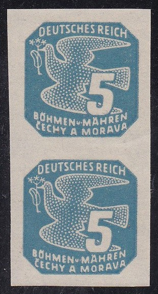 Bohemia & Moravia # P12 (1943) Bird - Pair, MNH