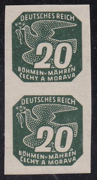Bohemia & Moravia # P17 (1943) Bird - Pair, MNH