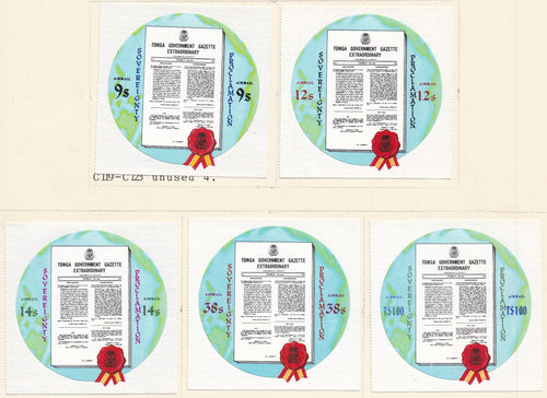 Tonga # C119-C123 (1972) Island Sovereignty - Sgls, Set/5, MLH