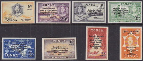 Tonga # C47 - C54 (1968) Field & Track Trials - Sgls, Set/8, MLH