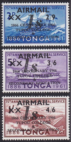 Tonga # C55 - C57 (1968) Seniti Surchgd - Sgls, Set/3, MLH