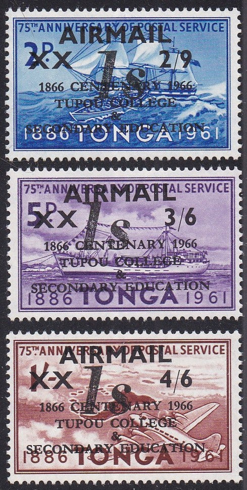 Tonga # C55 - C57 (1968) Seniti Surchgd - Sgls, Set/3, MLH
