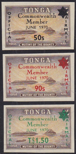 Tonga # CO31 - CO33 (1970) Independence - Sgls, Set/3, MLH