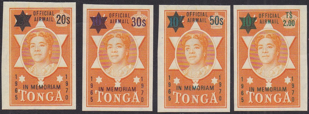 Tonga # CO37 - CO40 (1971) Queen Salote - Sgls, Set/4, MLH