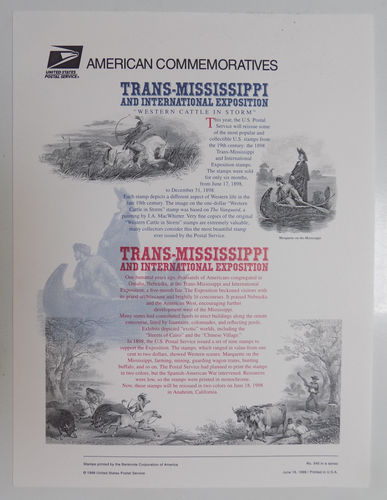 CP544 (1998) Trans-mississippi Expo - Commemorative Panels