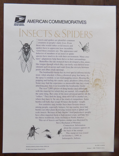 CP586 (1999) Insects & Spiders - Commemorative Panels
