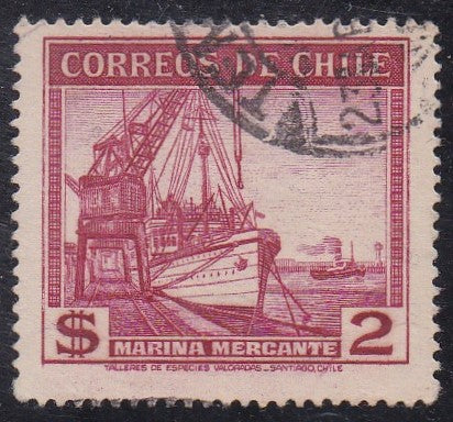 Chile # 225 (1943) Mercantile Marine - Sgl, Used