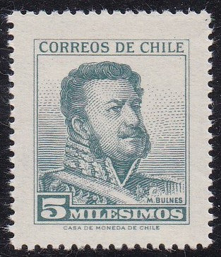 Chile # 323 (1960) Bulnes - Sgl, MNH